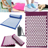 fitness equipment relieve back body pain yoga mat with pillow needle massager acupressure mats neck back foot massage