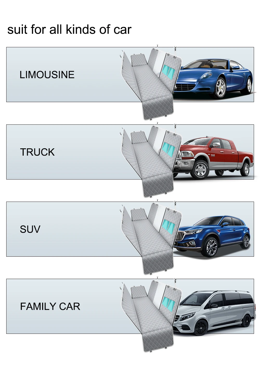 Online Hund Träger Auto Zurück Sitz Abdeckung 100% Wasserdichte Haustier Katze Reise Matte Mesh Klapp Hängematte Kissen Protector Mit Zipper Tasche