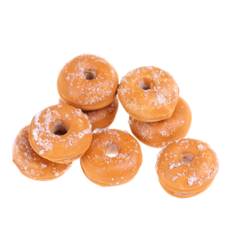 1 пакет искусственный пончик шоколад пищевой орнамент крафтовый декор