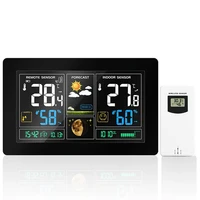 indoor outdoor hygrometer thermometer weather station color wireless outdoor remote sensor bed alarm clock perpetual calendar