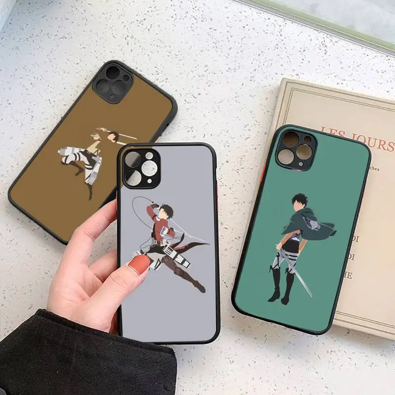 

Attack on Titan anime Japan Phone Case Matte Transparent for iPhone 7 8 11 12 s mini pro X XS XR MAX Plus cover funda
