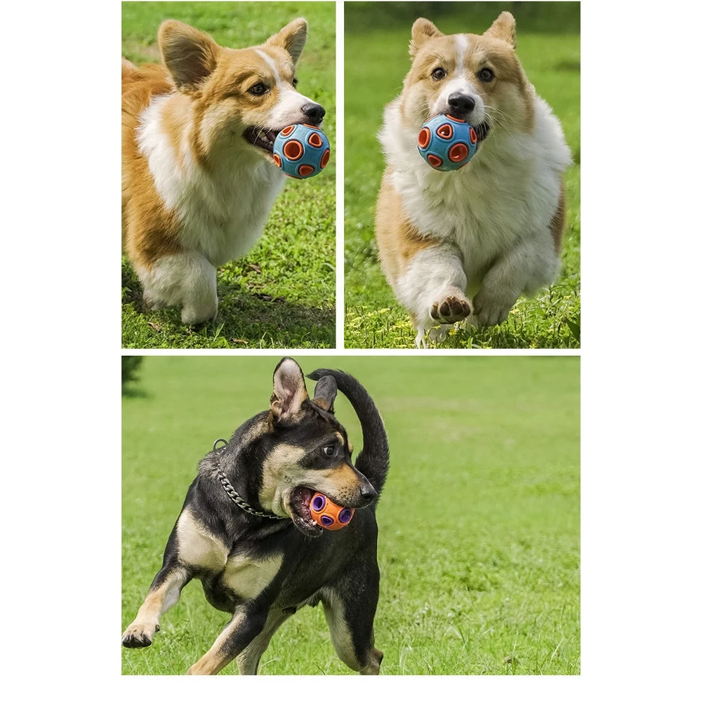 

Pet Toys Vocal Leak Food Ball Durable Cats Dogs Rubber Cute Beautiful Toys Hollow Design Puzzle Molars Supplies Bouncing Ball