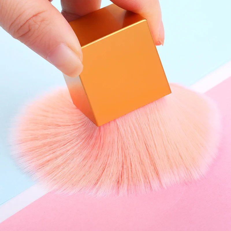 Градиентная розовая щетка для очистки ногтей от пыли мягкое акриловое