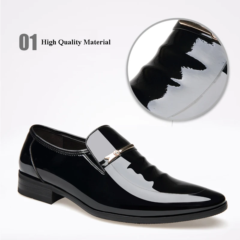 Мужские Винтажные Туфли оксфорды Merkmak черные классические туфли из лакированной