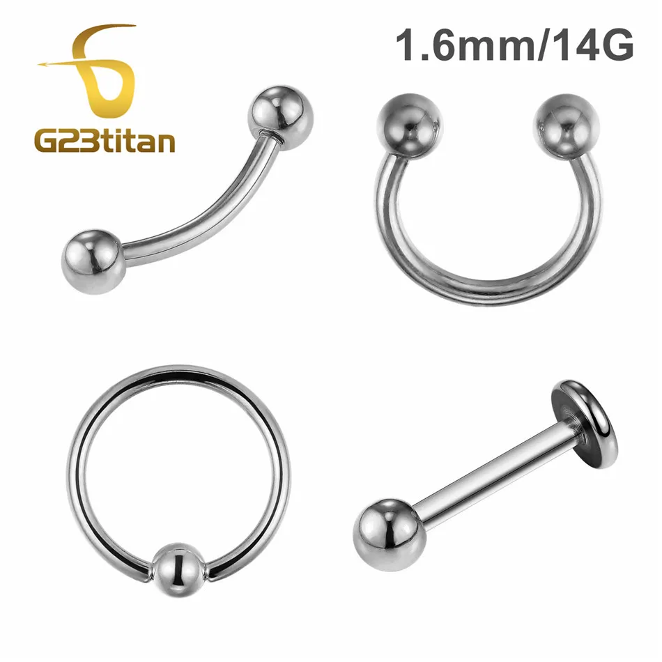 G23titan 1 6 мм 14 г основные ювелирные изделия для пирсинга тела титановые