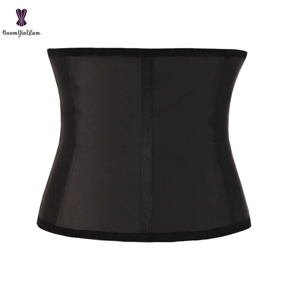 Блестящий латексный корсет для тренировок на талии 9 спиральных стальных костей