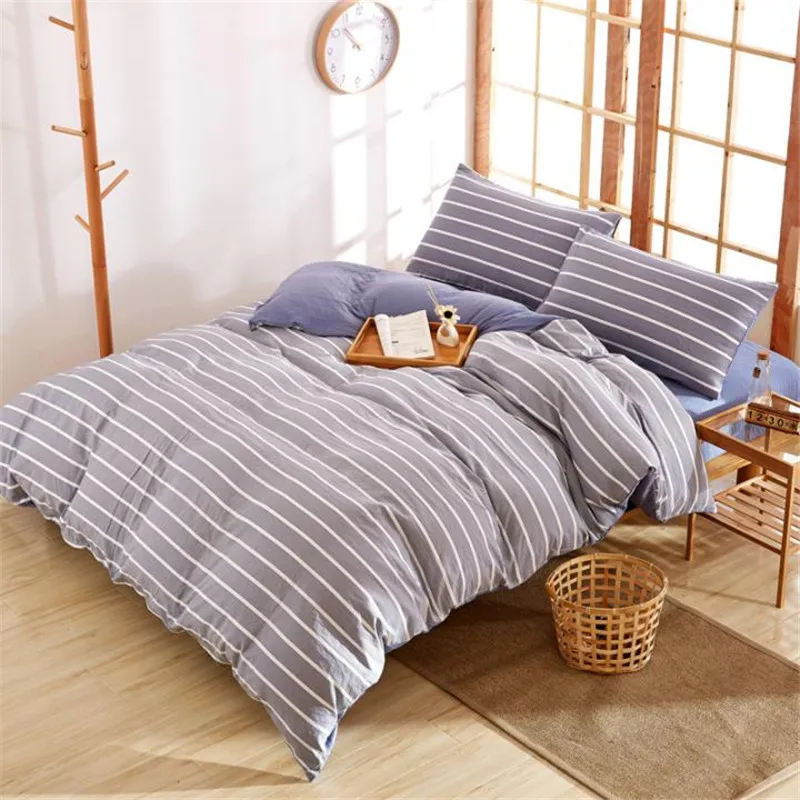 Комплект постельного белья из 4 предметов хлопок простыня пододеяльник