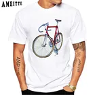 Мужская футболка с коротким рукавом, с принтом в виде велосипеда