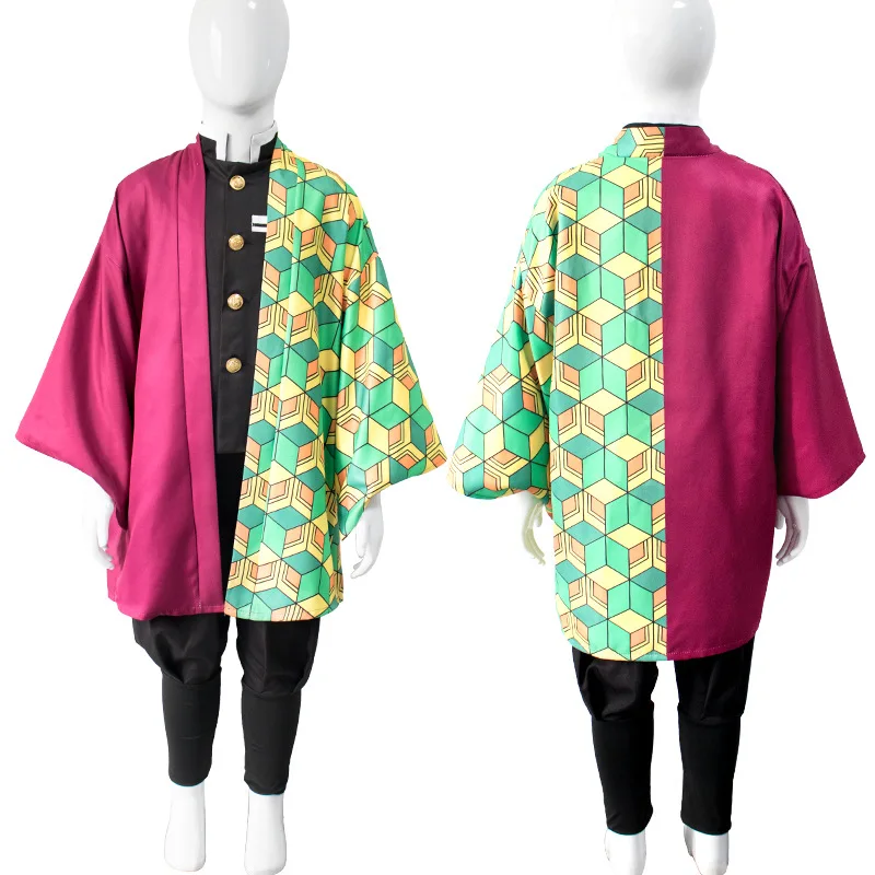 Кимоно для косплея из аниме рассекающий демонов томиока гиюу Детский костюм