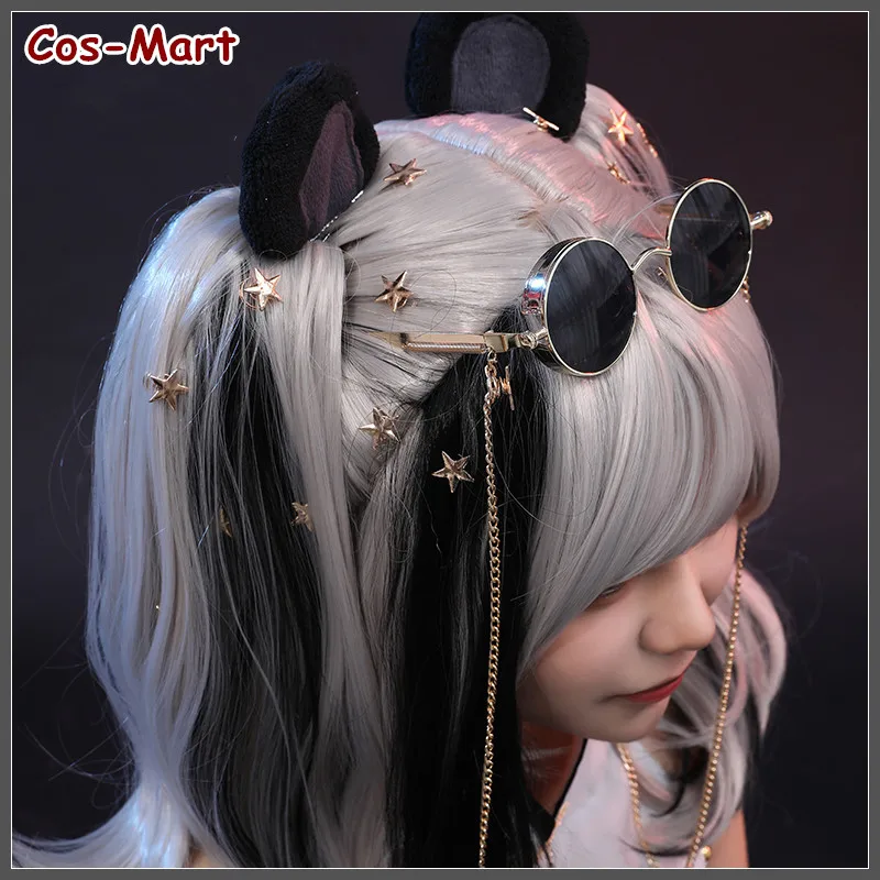 

Game Arknights FEater Cosplay Costume Little Panda Folk Music Group Music Synesthesia Black Cheongsam Party Role Play Clothing