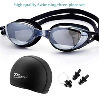 myopia swimming goggles professional prescription adults pool caps waterproof piscina ear plug swim eyewear diving glasses