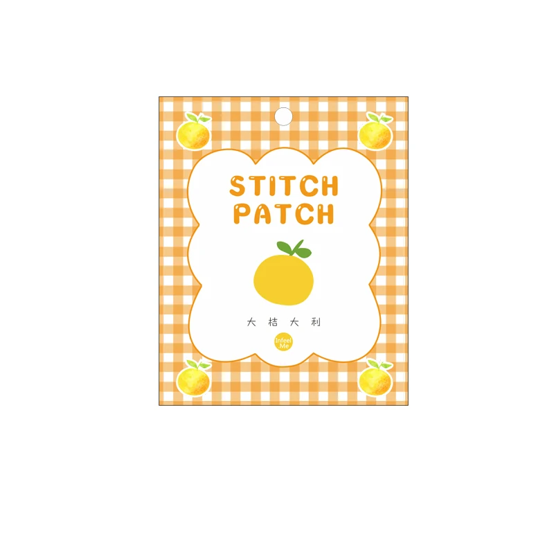 Orange Mr. paper 9 видов конструкций Kawaii фрукты клубники арбуз ананас персик стежка патч Стикеры DIY Одежда мешок деко Ткань стикер s - Цвет: Orange