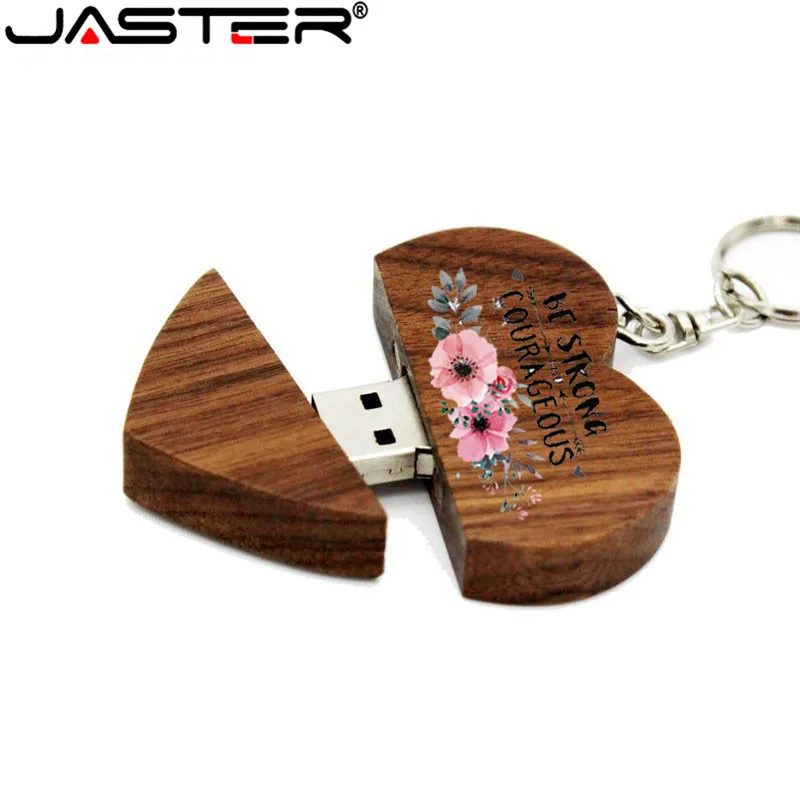 Флэш-накопитель JASTER деревянный в виде сердца Usb 16 ГБ 32 64 | Компьютеры и офис