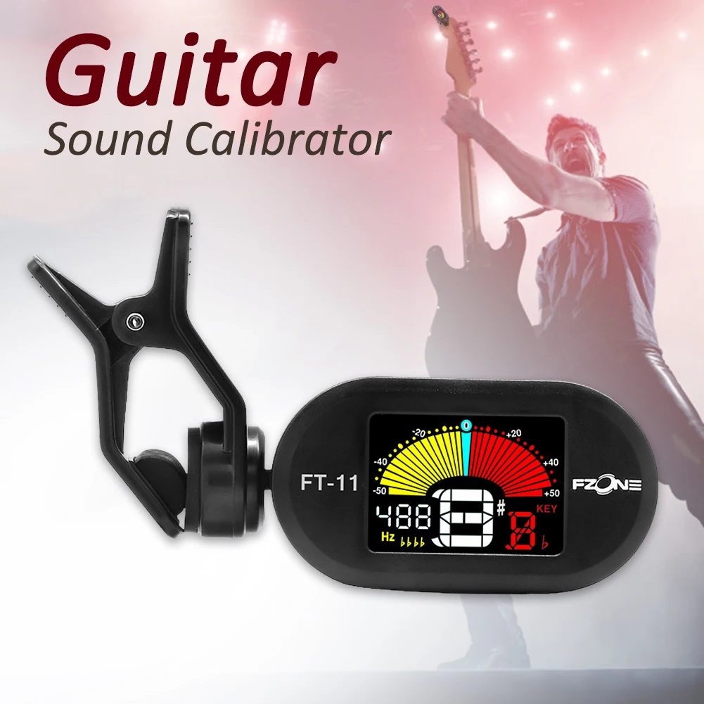 ft 11 elektrische gitarre tuner pedal clip auf mini lcd display usb tuner wiederaufladbare für chromatische gitarre violine ukulele free global s