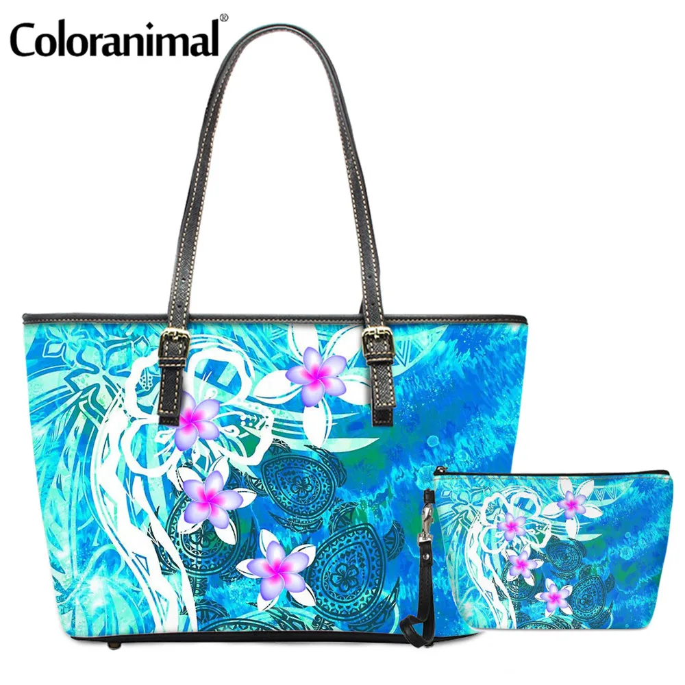 Coloranimal Гавайская Самоанская полинезийская океана с цветочным принтом Черепашки