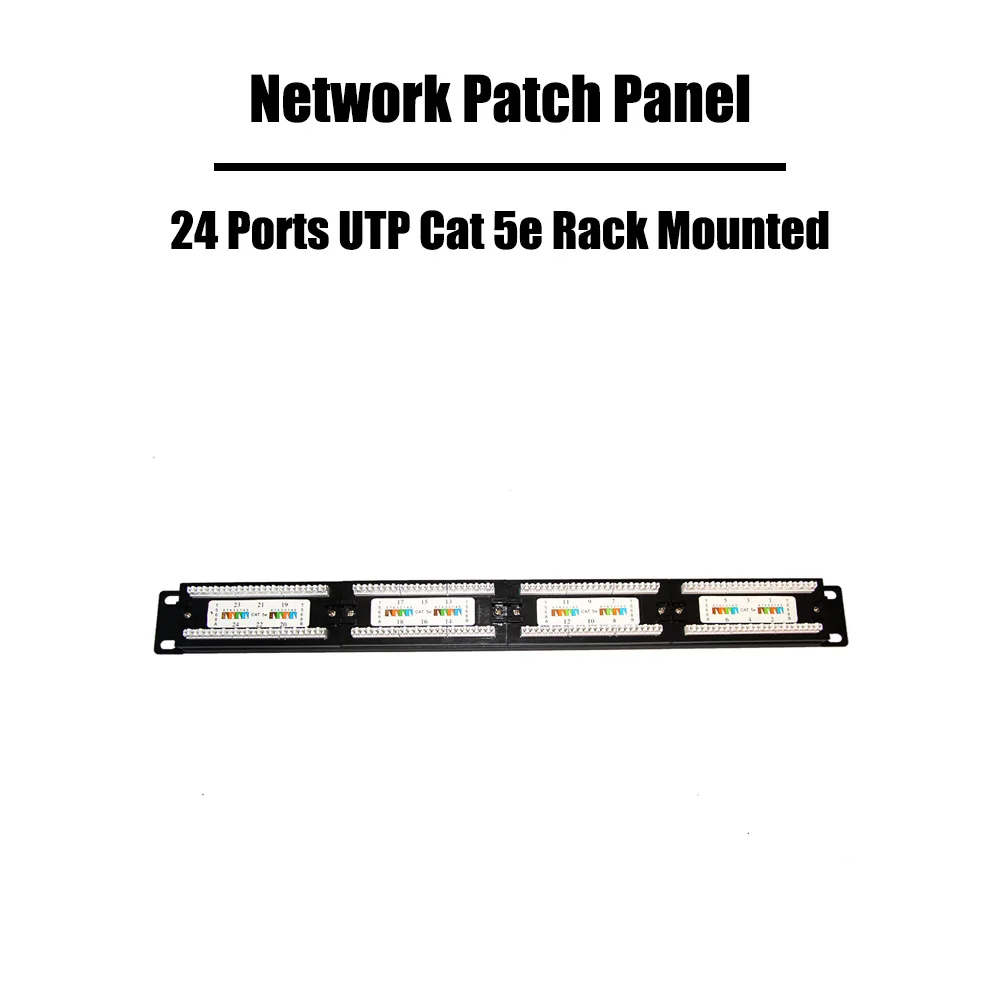 2 шт./лот 24 порты UTP Cat 5e/Cat 6 сетевой патч Панель удача прошла 19 дюймов стойку RJ 45