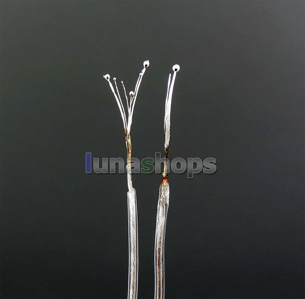 

LN007465 Various length plugs 8 Cores Pure 99% Silver Headphone Earphone Cable For 4.4mm xlr 6.5 3.5mm male to 2.5mm female