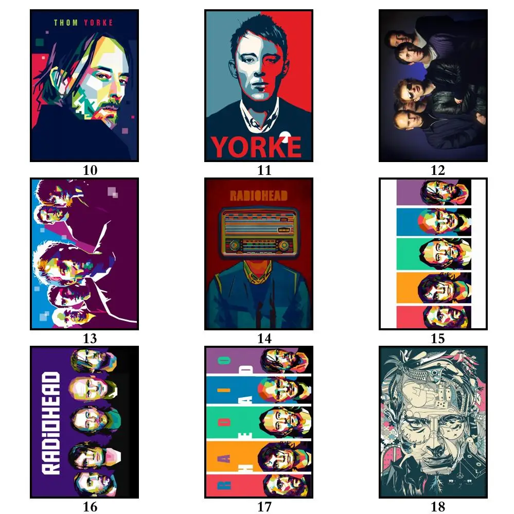 50 Дизайнов белая бумага радио плакат Альтернативная абстрактная живопись Ранняя