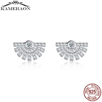 dazzling women earrings real sterling silver 925 fashion stud earrings stud european wedding engagement jewelry