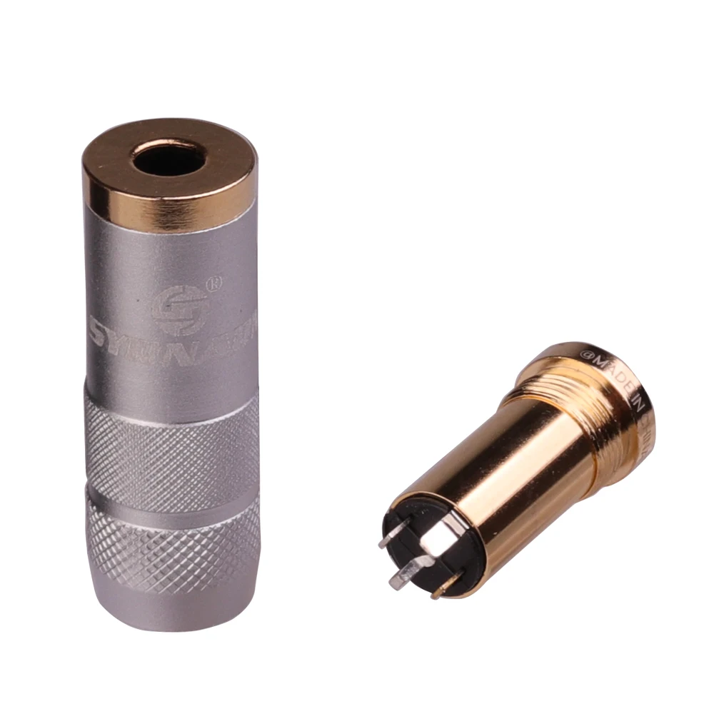 SYRNARN 3 5 мм разъем для наушников Женский аудио алюминиевый сплав 4 полюса Hi-Fi