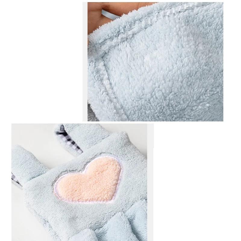 

drying quick Hand Towel Lovely Dress Super Absorbent Microfiber Fabric Coral Velvet Bathroom Kitchen Hanger