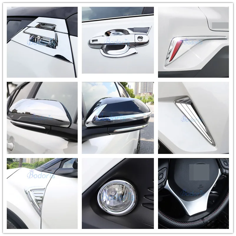 Для Toyota C-HR CHR C HR 2016 2017 2018 серебряный цвет противотуманная фара ручка боковые