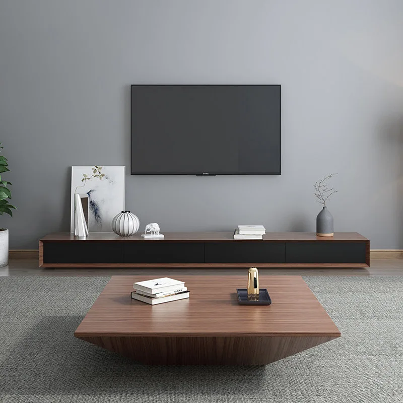 

Nordic coffee table TV cabinet combination simple small apartment Italian minimalist light luxury coffee table TV cabinet living
