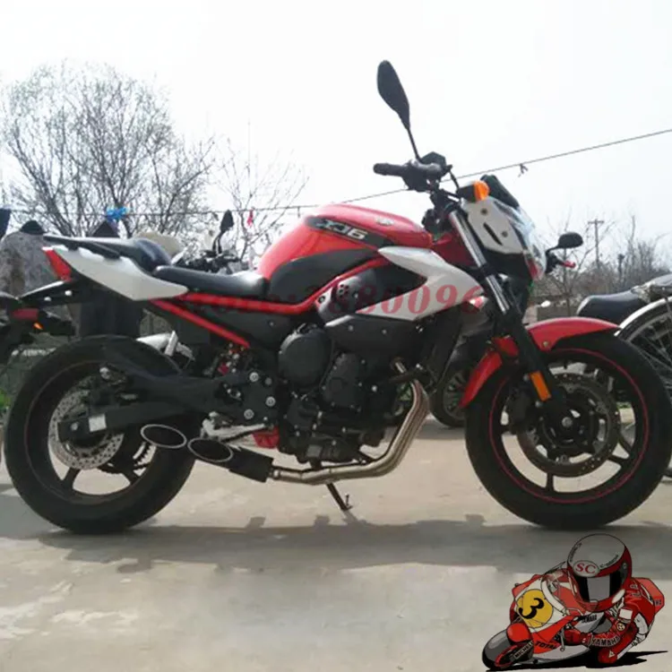 Выхлопная средняя труба мотоцикла для YAMAHA XJ6N XJ6 без выхлопа для полной системы