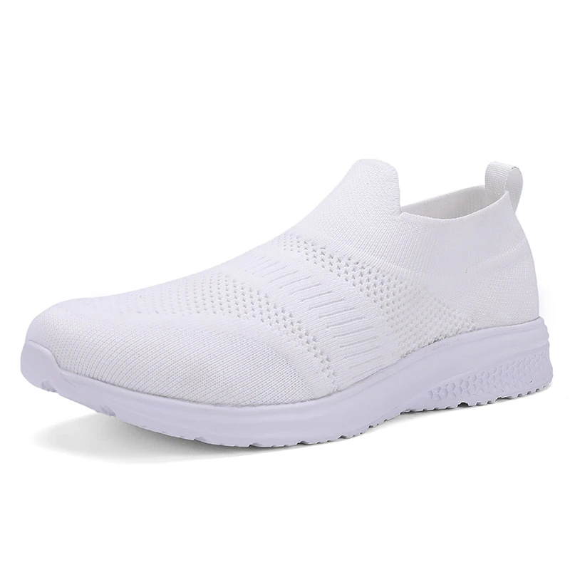 

2021 Fashion Running Shoes for Women Knitting Sock Sneakers Mesh Breathable Lady Loafers Casual Flats Slip-On Outdoor Sports