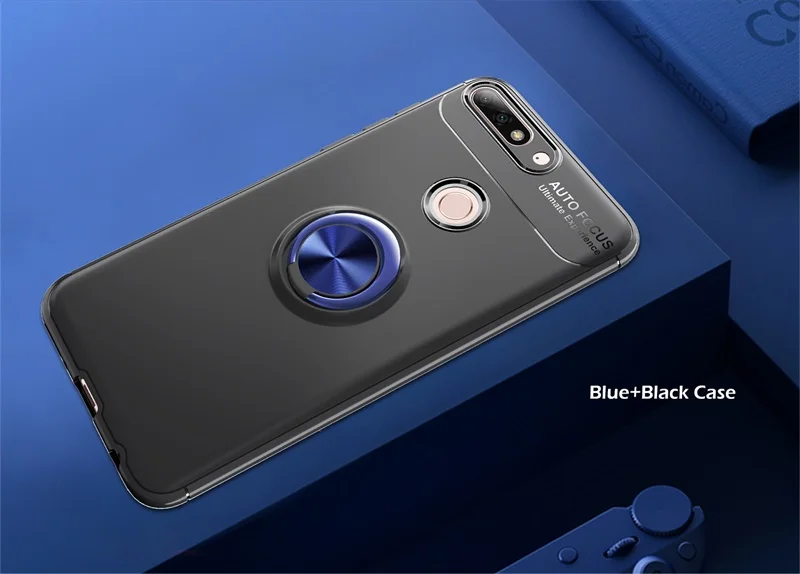 Blue Black Чехол Honor 7C для huawei Y7 Prime, чехол для телефона, полная защита, Жесткий Чехол для задней панели из поликарбоната, чехол для huawei Nova 2 Lite Y7 Pro - Цвет: Blue Black