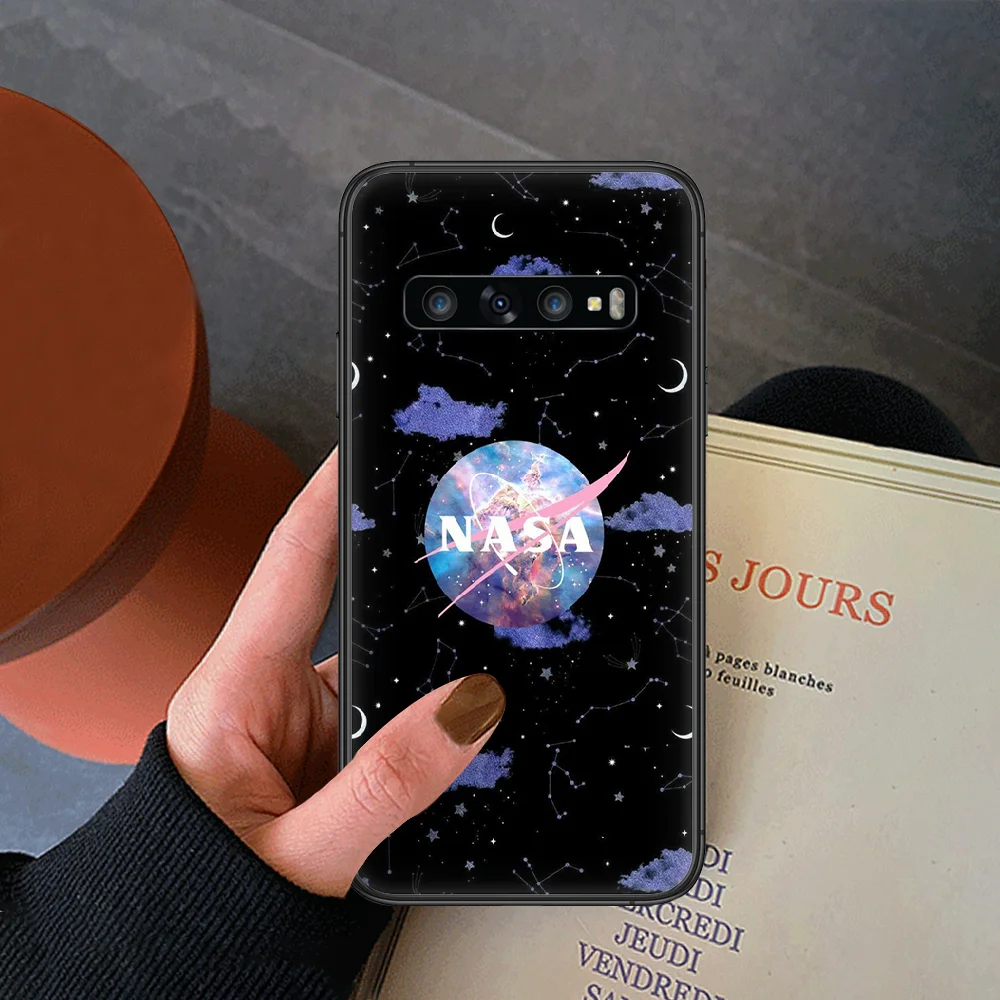 

Space NASAS Phone Case For Samsung Galaxy Note S 8 9 10 20 Plus E Lite Uitra black Funda Painting Hoesjes Silicone Etui Pretty