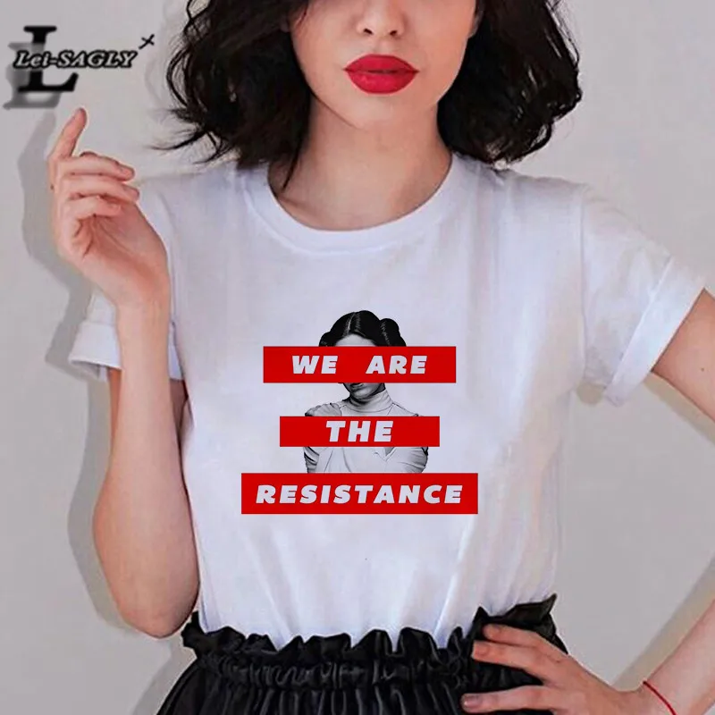 Lei SAGLY девушка Pow женская футболка будущее Feminist женский короткий рукав Харадзюку Графический футболки Ulzzang Винтаж уличная