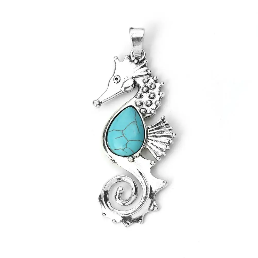 DoreenBeads цинковый сплав и акрил богемный кулон в богемном стиле морской конь