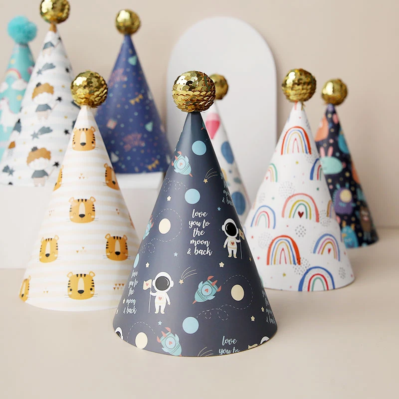 Комплект из 3 предметов с шляпы для вечеринки по случаю Дня рождения узором в