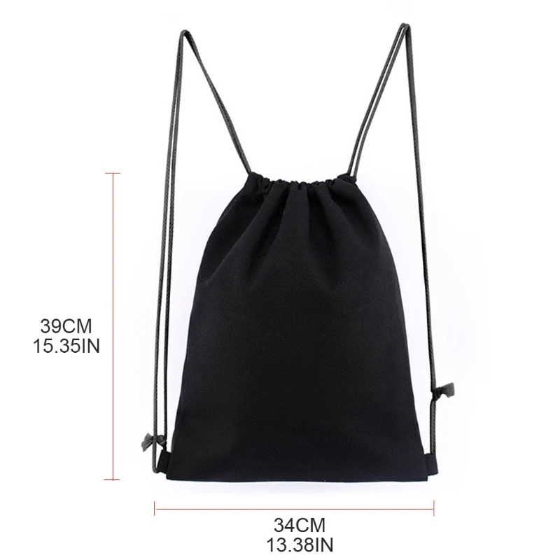 

Cotton Drawstring Backpack Gym Sacks Canvas Cinch Sport Pack for Men, Women