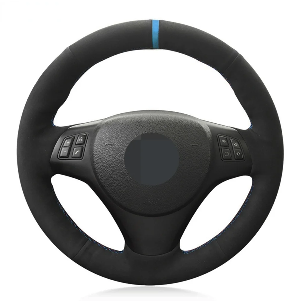 

Hand-stitched Black Suede Car Steering Wheel Cover For BMW M Sport M3 E90 E91 E92 E93 E87 E81 E82 E88 X1 E84
