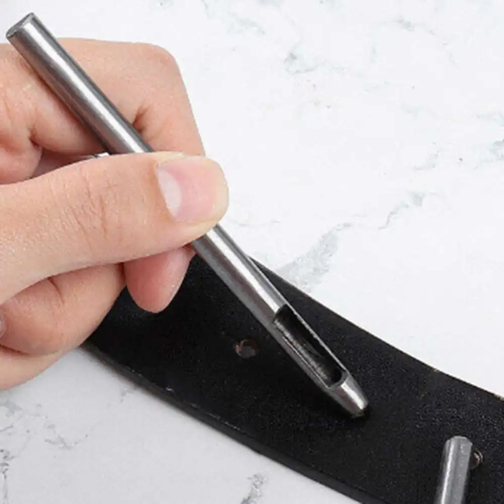 

10pcs Leather Punching Round Punch Set Leather Carving Punching Tool 0.5-5mm