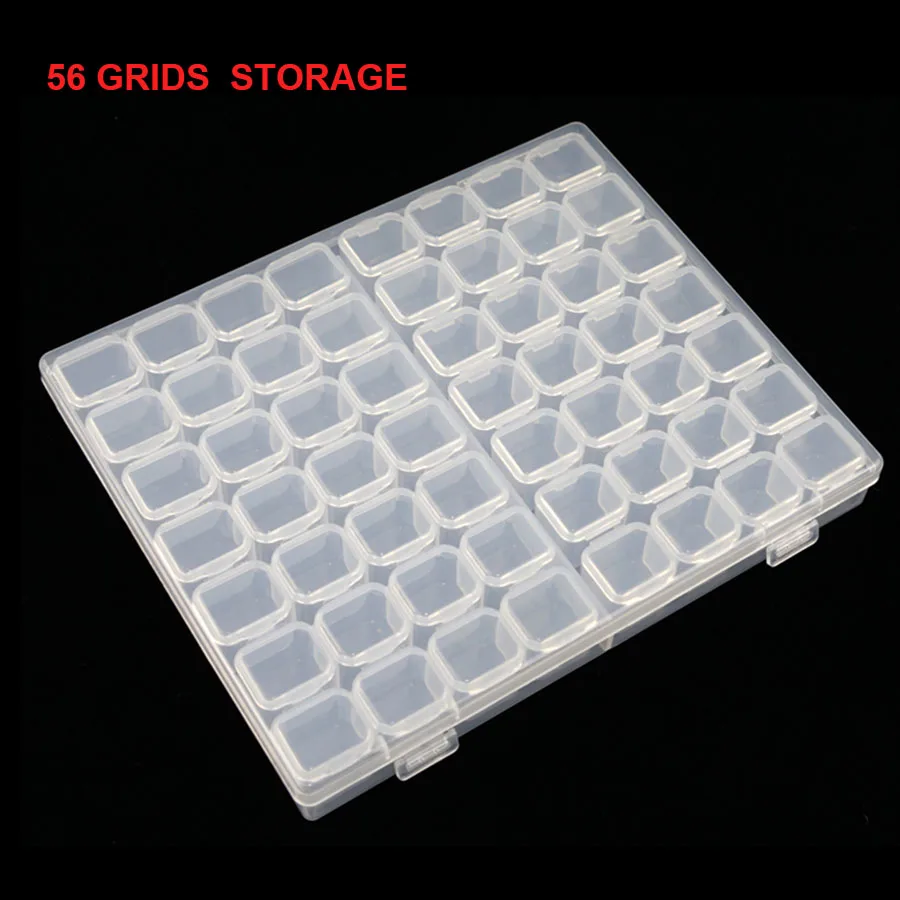 

Organizer Storage Boxes Of DIY Diamond Painting Tools Drill Mosaic Case Embroidery Accessories Transparent Container 64/56/28 PC