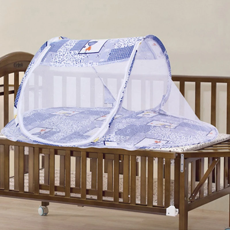 

Portable Baby Bed Crib Folding Mosquito Net Cushion Mattress Summer Baby Infants Mosquito Polyester Mesh Crib Netting