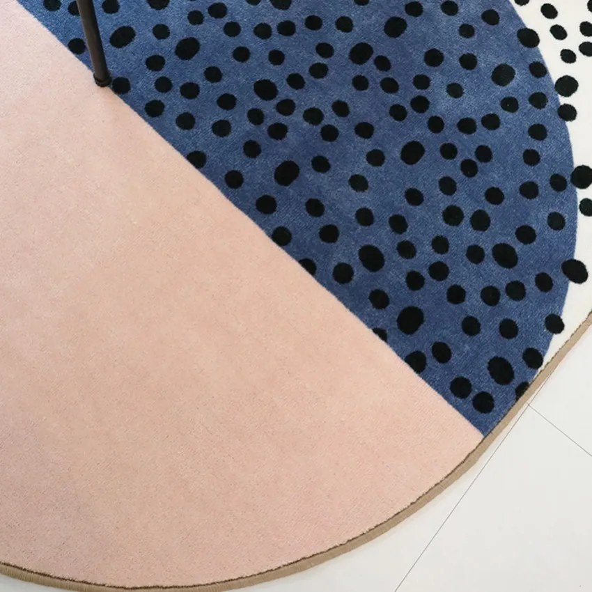 Популярный розовый коврик с геометрическим рисунком INS для гостиной в