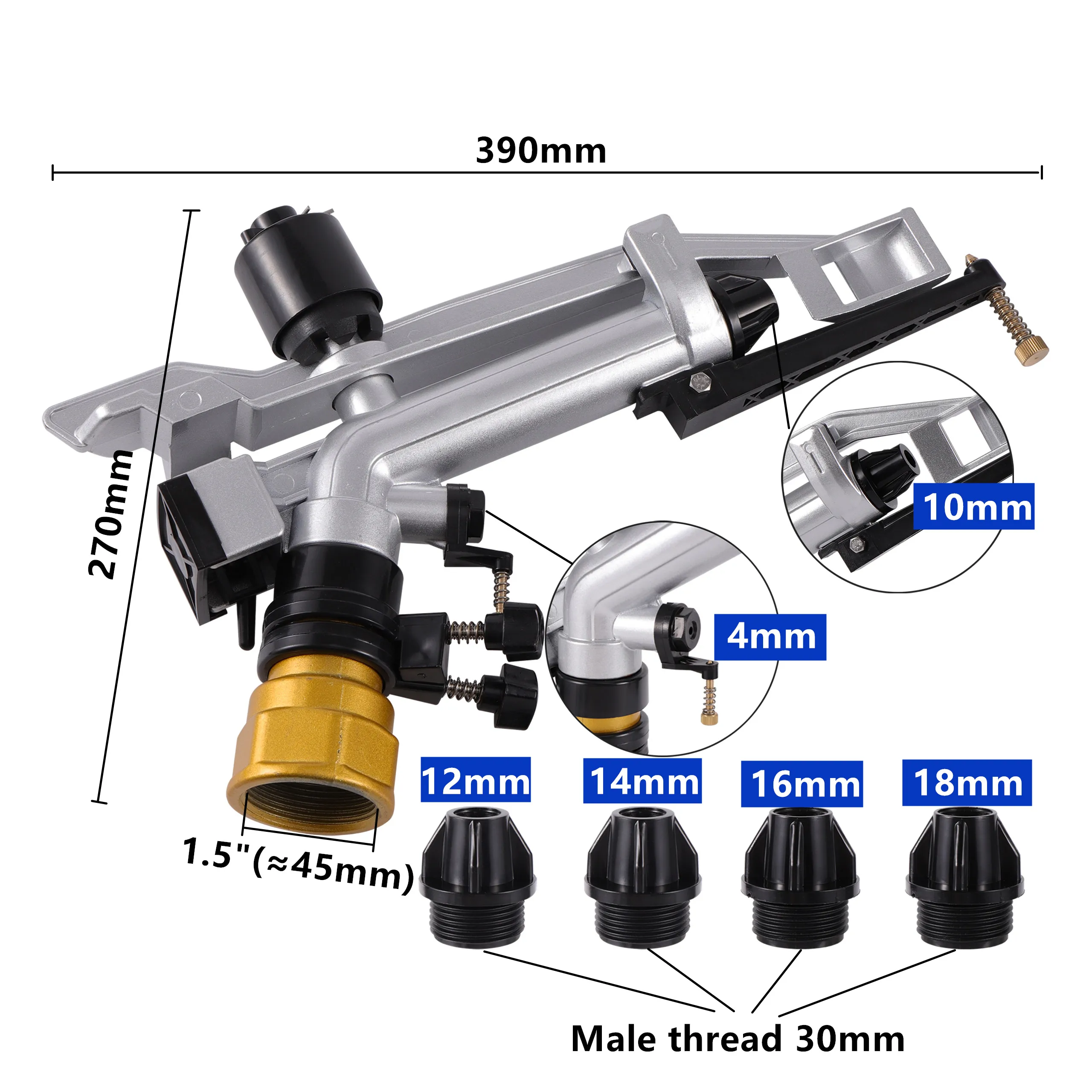 Пистолет поливочный Женский с резьбой 1 5 дюйма | Дом и сад