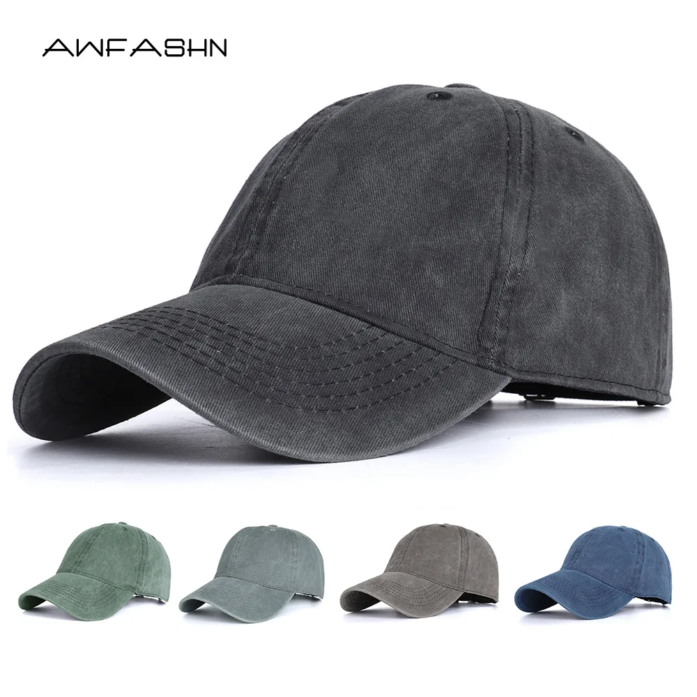 Новинка Мужская бейсболка винтажная Хлопковая женская Снэпбэк Кепка с эффектом