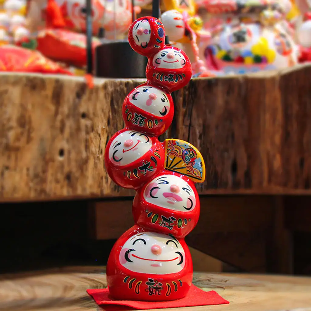 

Ceramic Lucky Cat Statue Stacked Figurines Feng Shui Animal Crafts Office Room Home Door Interior Decoration Gift Accessories