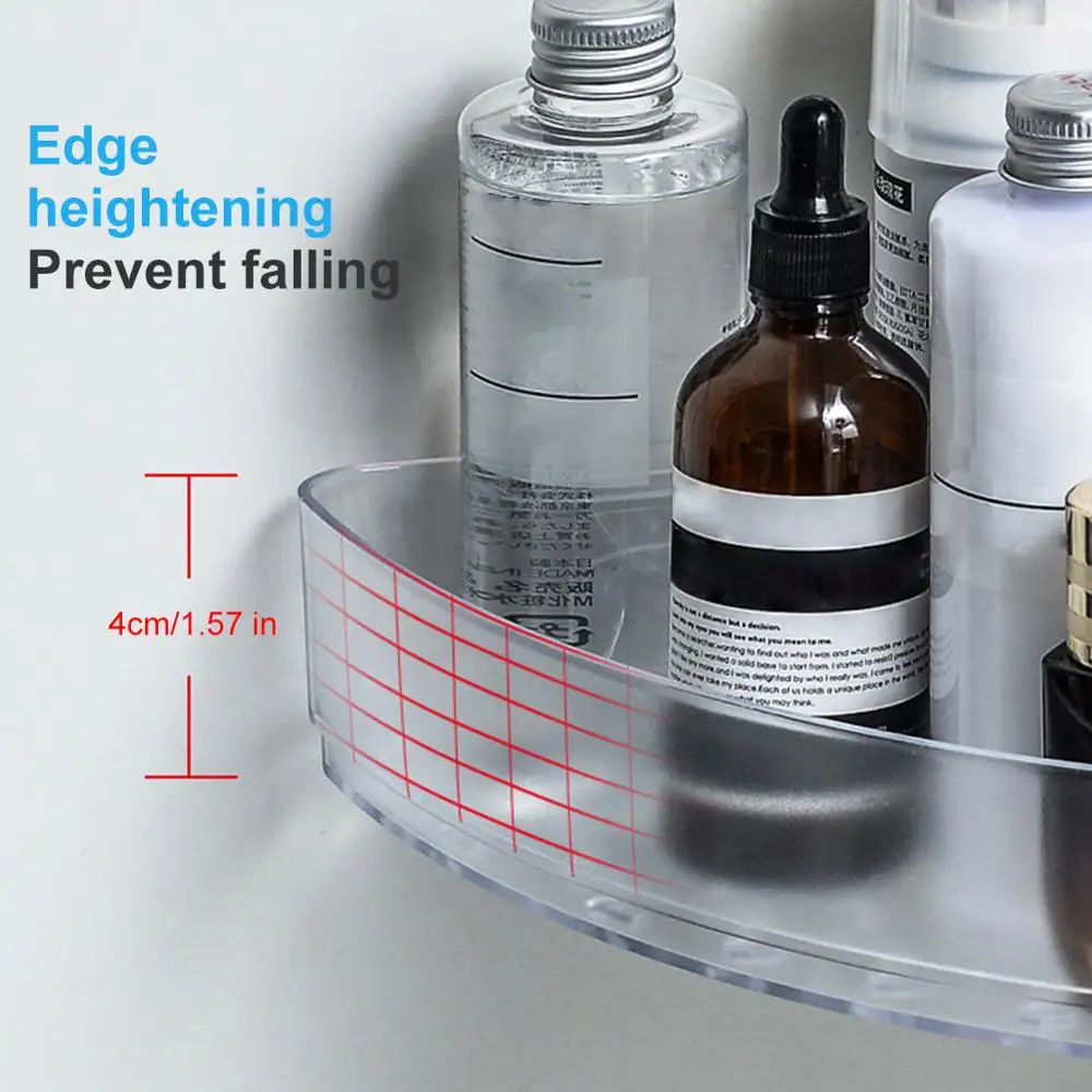 

Bathroom Shelf Shower Stainless Steel Kitchen Organizer Sucker Wall Mounted Corner Shelf Kitchen Organizer No Punch with Hook