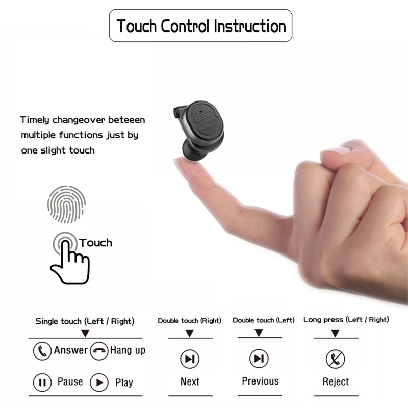 TWS 8 Bluetooth наушники 5 0 Беспроводные Мини водонепроницаемые спортивные Hi-Fi стерео с