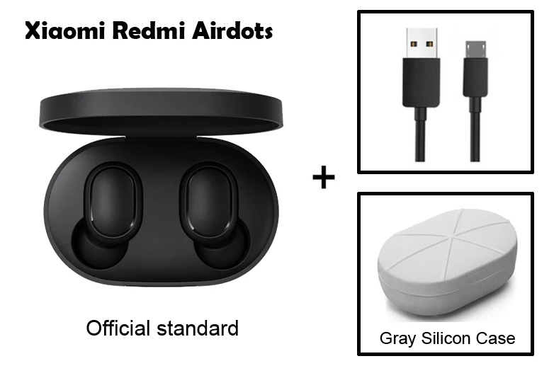 Add USB Cable CG Xiaomi Redmi Airdots TWS Bluetooth наушники стерео бас Bluetooth 5,0 с микрофоном - Цвет: Add USB Cable CG