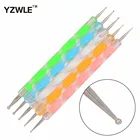 Профессиональный гель для ногтей Инструменты для укладки волос 5 Нажмите с силой так ручка роспись под мрамор инструмент нейл-арта, комплект одежды в горошек, УФ набор кистей для маникюра