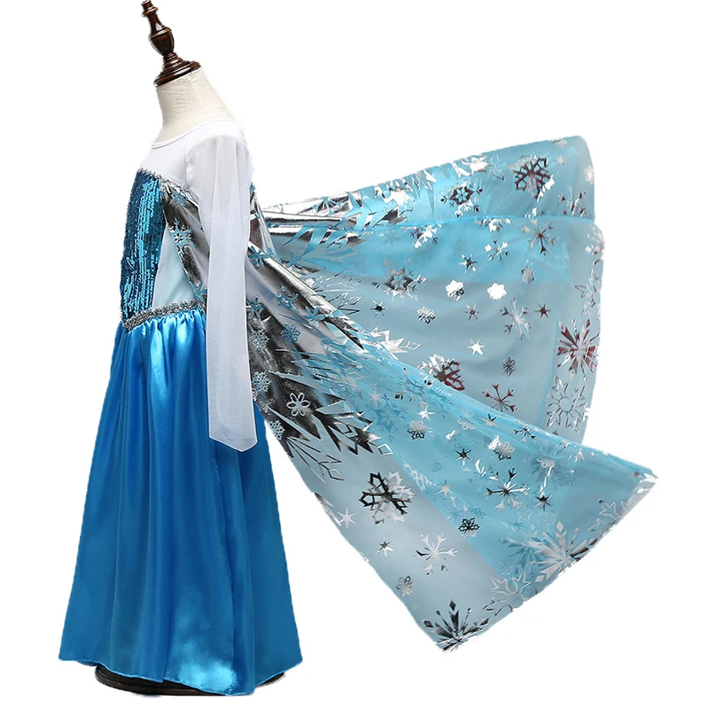 Snow Queen Elsa Dress Anna Girl's Dresses Princess Party Fancy Christmas Halloween Costumes For Children Clothing | Тематическая