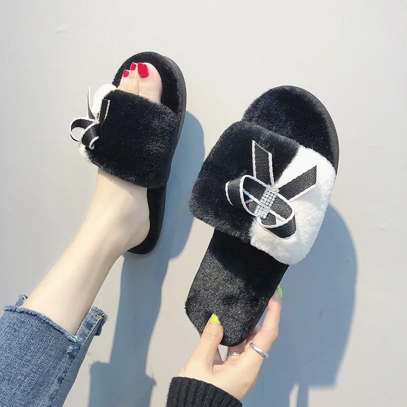 2019 новые плюшевые тапочки женские осенние и зимние повседневные модные домашние