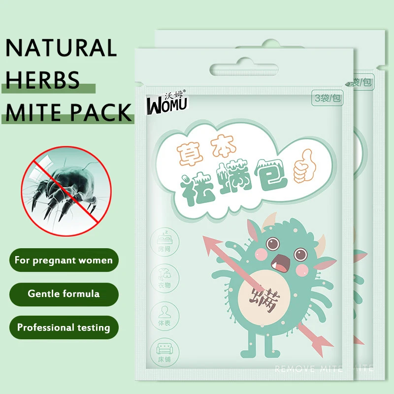 Натуральный травяной пакет пылевых клещей для удаления с мешочком на домашнем